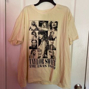 BEIGE ERAS TOUR TAYLOR SWIFT TEE